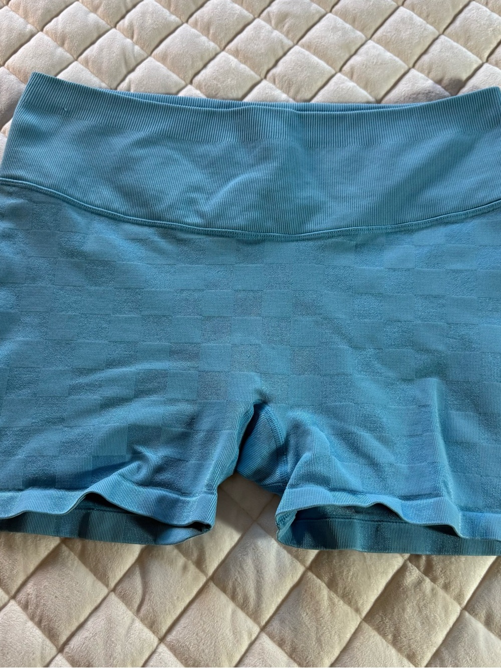 JoyLab Seamless Checkered High Rise Athletic Shorts Size XL Teal
